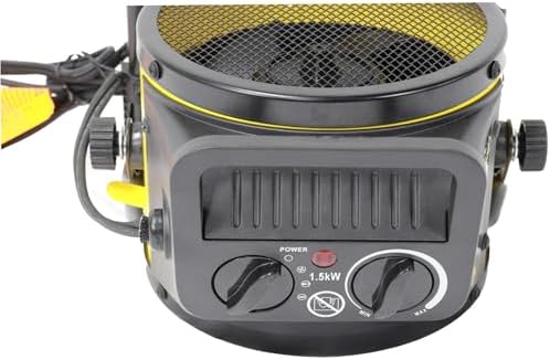 Dura Heat EUH1465 Electric Forced Air Heater with Pivoting Base 5,120 BTU, Ye...