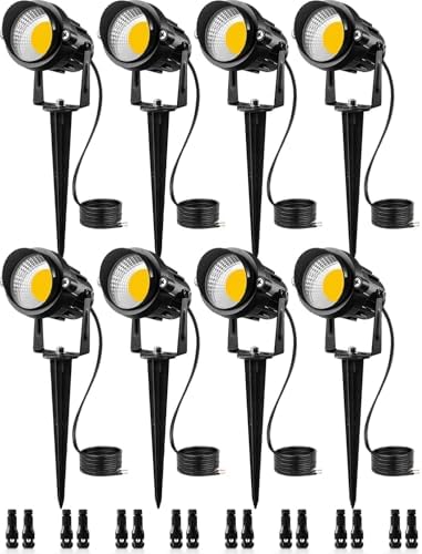 SUNVIE Low Voltage Landscape Lights Landscape Lighting with Connector 8Pack |...