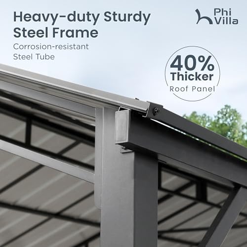 PHI VILLA 10x20ft Carport Metal Heavy Duty Carports Car Shelter