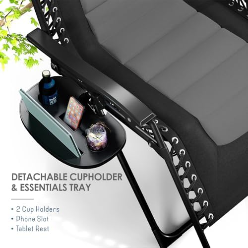 Nestl Padded Oversized Zero Gravity Chair, XL Folding Outdoor Lounge Chair | ...