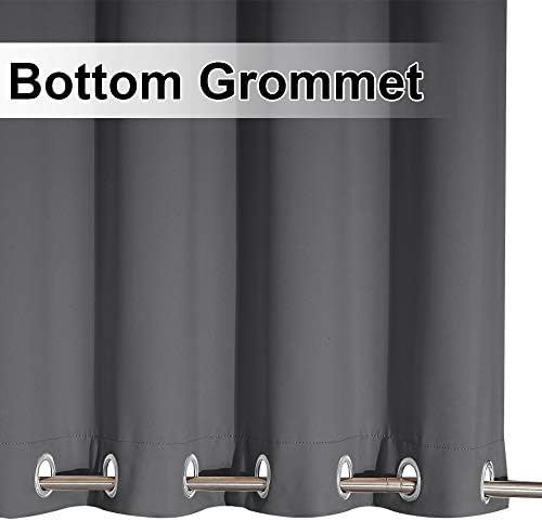NICETOWN 2 Panels Grey Blackout Outdoor Curtains for Patio Waterproof 84"...