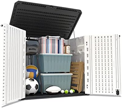HOMSPARK Storage Shed Weather Resistance, Multi-Purpose Outdoor Storage Cabin...