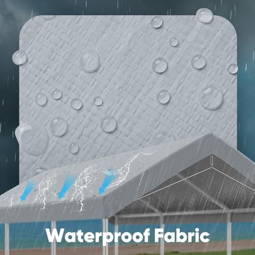 ADVANCE OUTDOOR 10x20 ft Carport Replacement Top Cover, Heavy Duty Waterproof...