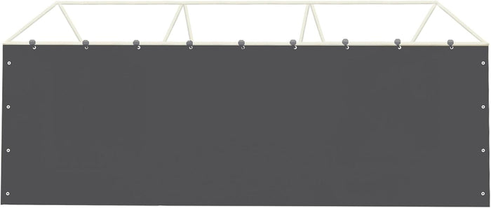 Sidewall Panel with Elastic Ball Bungees, for 10x20 FT or 12x20 FT Garage Party Tent Shelter - Gray, One Sidewall Panel Only