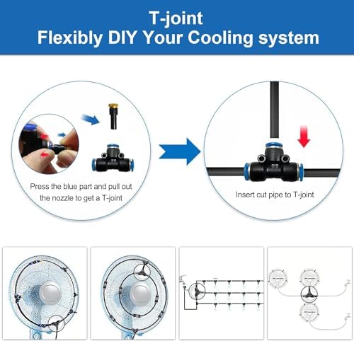 Misters for Outside Patio, Outdoor Water Misting Cooling System,50FT|15M.