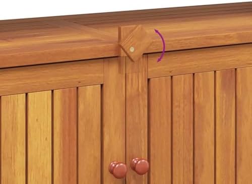 vidaXL Patio Console Table 43.3"x13.8"x29.5" Solid Wood Acacia