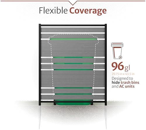 Enclo Vienna Privacy Screen, Charcoal Vinyl DIY No Dig Kit