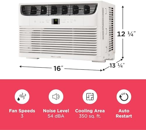 Frigidaire 8,000 BTU Window Air Conditioner with Remote Control, Cools Up to ...