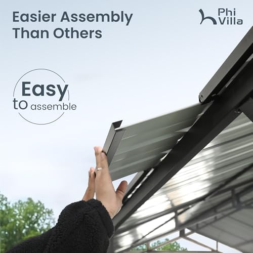 PHI VILLA 10x20ft Carport Metal Heavy Duty Carports Car Shelter