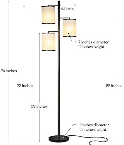 Brightech Liam Floor Lamp, Great Living Room Décor, Tree Lamp for Offices, As...