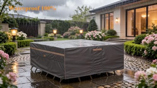 Garden Blasam Waterproof Patio Furniture Cover 128W x 82D in Dark Grey