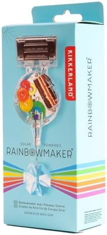 Kikkerland Solar Powered Rainbow Maker – Prism Suncatcher, Fun Home Window De...