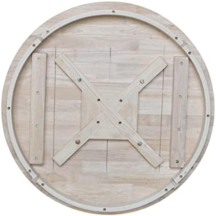 IC International Concepts, 30" Round Top Pedestal Dining Table, Solid Re...