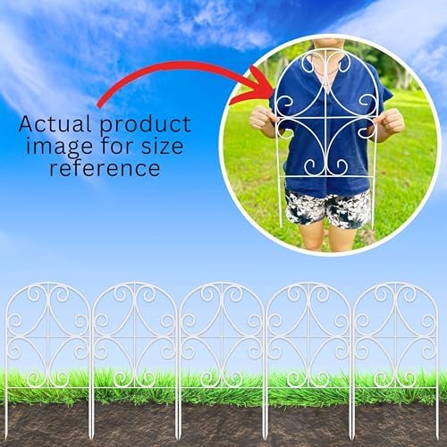 ShopLaLa Decorative Garden Fence (25 Panels) 12x24in Animal Barrier for Dog