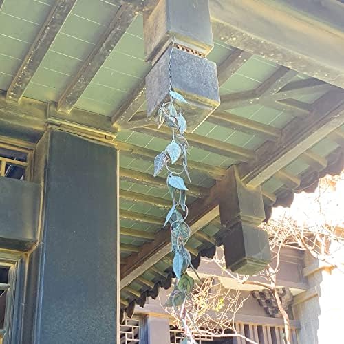 8.5 FT Rain Chain, Rain Chains for Gutters, Metal Rain Chain Downspouts