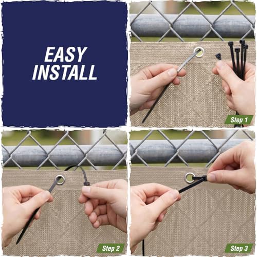 RUGGED RHINO Fence Privacy Screen 180 GSM Heavy Duty Mesh, 6x20 FT Beige