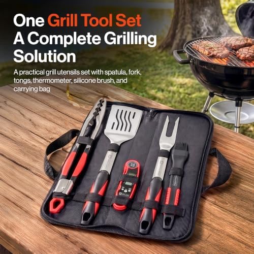 5PCS Grilling Tools for Outdoor Grills - Premium Grilling Utensil Set - Spatu...
