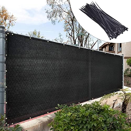 Royal Shade 6' x 50' Black Fence Privacy Screen, Heavy Duty Windscreen
