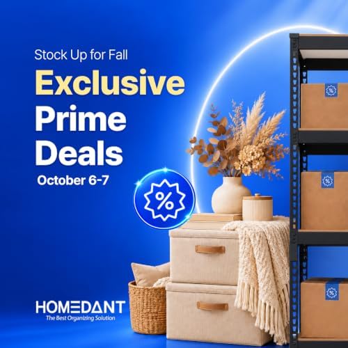 HOMEDANT Black 47.7" Deep 5 Tier Storage Shelves Garage Shelving Unit Metal