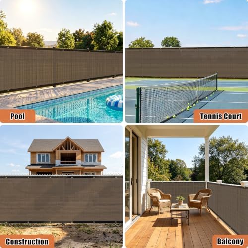 KANAGAWA Privacy Screen Fence 4 x 50ft, 90% Blockage Screen, Brown