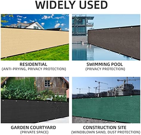 KANAGAWA Privacy Screen Fence 4 x 50ft, 90% Blockage Screen, Brown