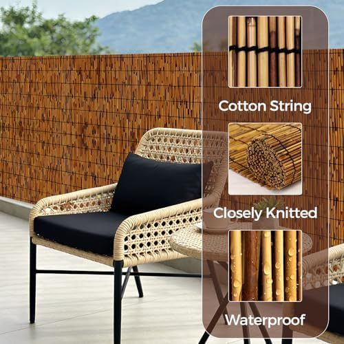 Natural Reed Fencing Rolls,Bamboo Fencing Rolls 6ft High Outdoor Bamboo Reed ...
