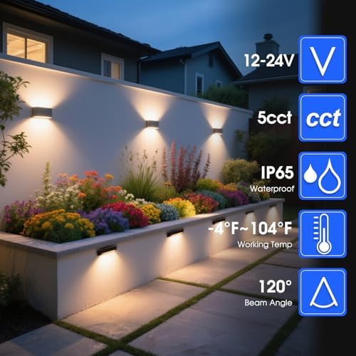 Energetic 5CCT Low Voltage LED Outdoor Step Lights Deck Landscape Lighting