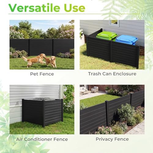 GIANTEX No-Dig Air Conditioner Fence, 3 Panels, 48''W x 36''H...