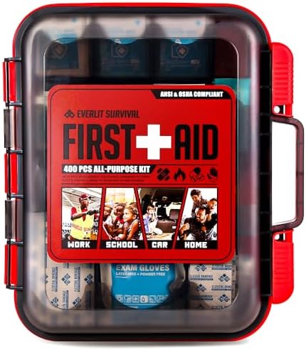 EVERLIT 400 Pcs OSHA/ANSI Compliant First Aid Kit Type III Class A Medical Ki...