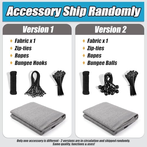 Amagenix 90% Sun Shade Cloth with Grommets, 8' x 16' Pergola Replacem...