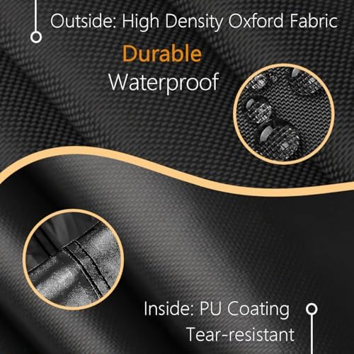 FLYMEI Outdoor Swing Cover Waterproof, 72" L×55" W×67" H, Black