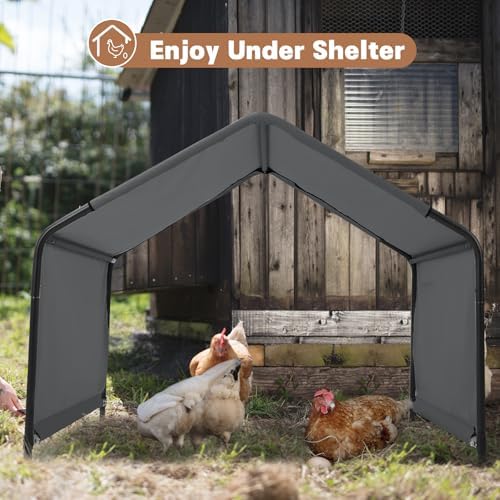 Outdoor Dog Tent Shade, 4'x4'x3' Dog Shelter House for Large Medi...
