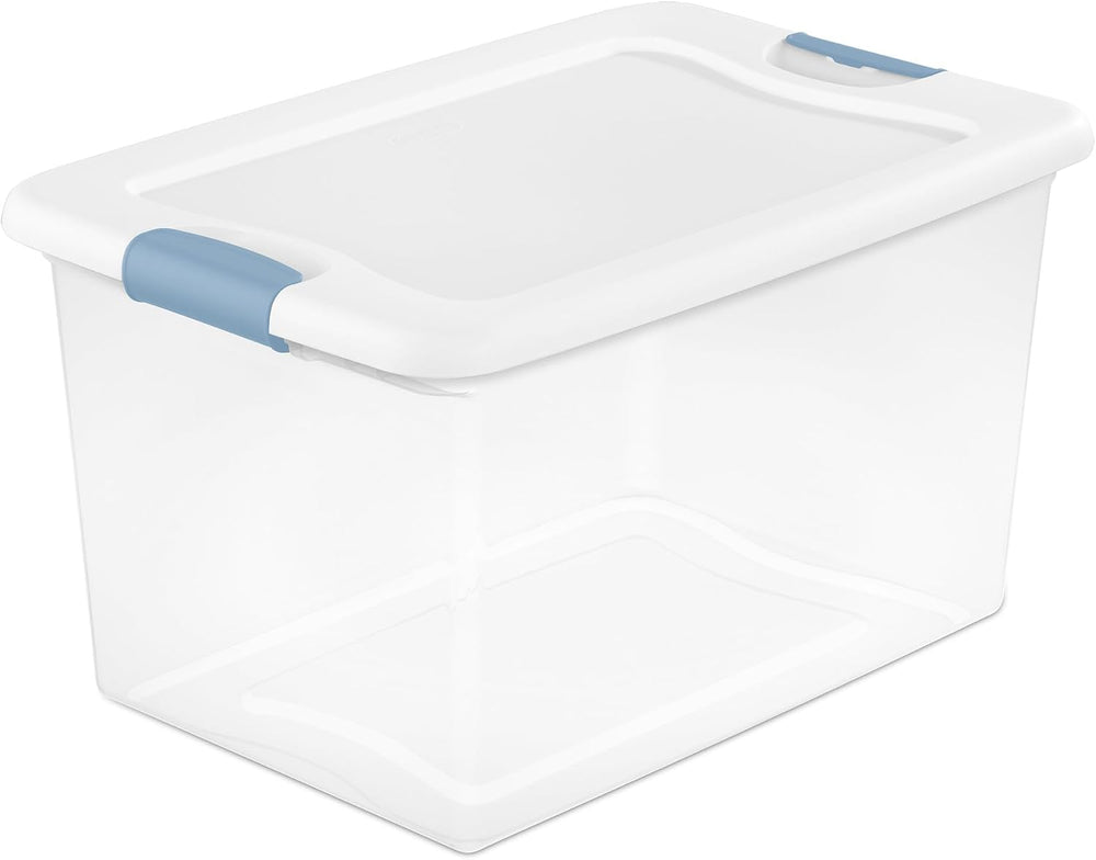 Sterilite Latching Box with Lids for Home and Office, 64 Quart, 4-Pack
