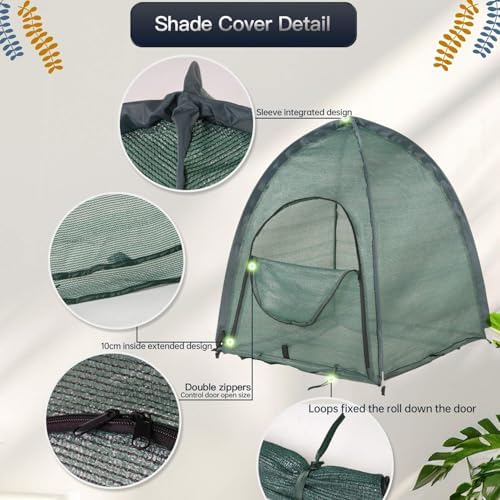2pack Pop up Plant Sunshade Cloth,Plant Sun Shade Net for Flower UV Resistant...
