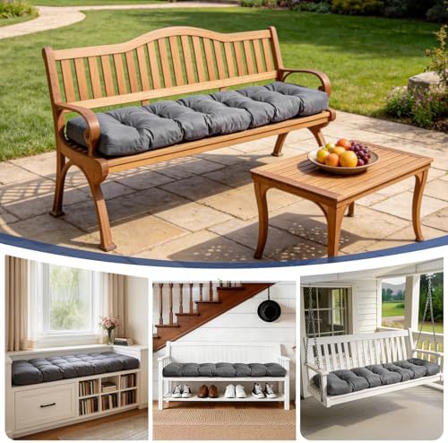 IASEAHK Outdoor Bench Cushion 48x18x5 Inch, Waterproof & Fade-Resistant P...