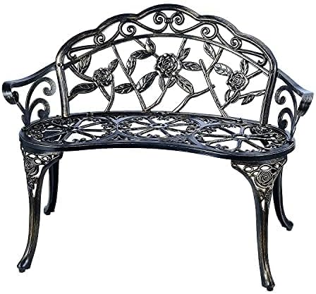 Mandolin Outdoor Park Garden Chair,All Chair Anti Rust Cast Aluminum Patio Ya...