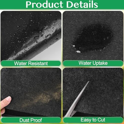 ToLanbbt Outdoor Storage Shed Floor Mat, 8.2 x 6 FT Waterproof Carport Mat, W...