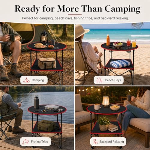 Portable Camping Table Folding Picnic Tables Lightweight Folding Table Waterp...