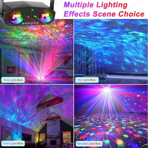 Party Disco Ball, Dj Disco Light Strobe Dance Sound Activated with Remote Con...