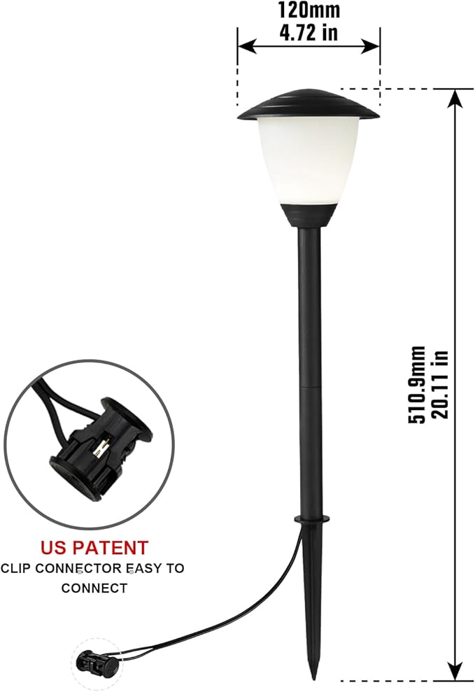 Low Voltage Pathway Lights LED Landscape Lights, 1.7W 12V, 3000K Warm White, ...