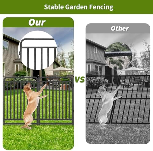 Heavy Duty Garden Fence Animal Barrier, 40" H x 27" L Rust Resistan...
