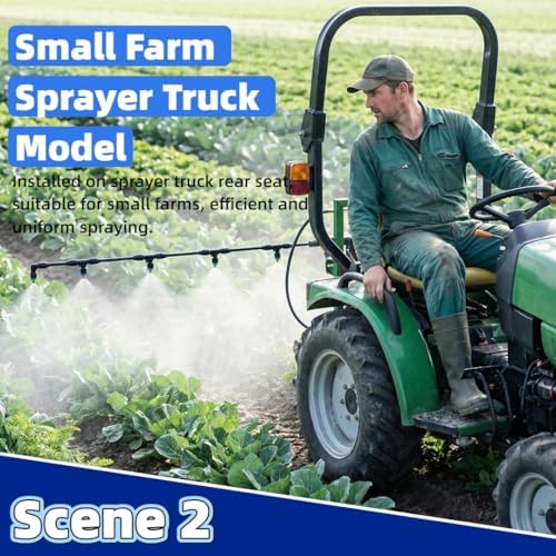 6-Nozzle Polyethylene Boom Wand, 7.5 Ft ATV Sprayer Boom with 2 Types of Nozz...