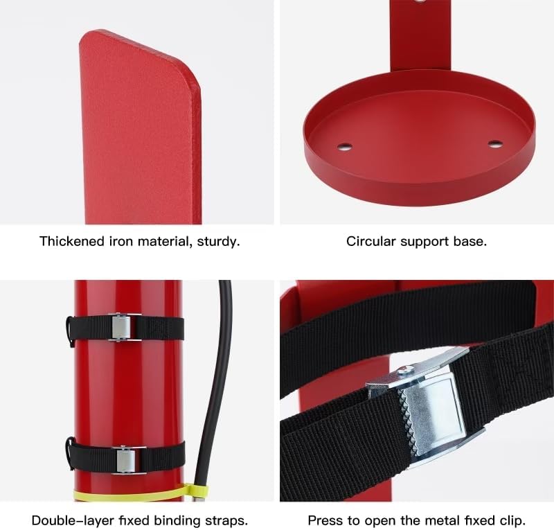 Fire Extinguisher Mount,Metal Bracket red 1pcs