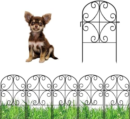 ShopLaLa Garden Fence Border Animal Barrier (10 Panels) 12in(L) x 24in(H) Met...