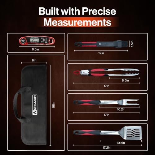 5PCS Grilling Tools for Outdoor Grills - Premium Grilling Utensil Set - Spatu...