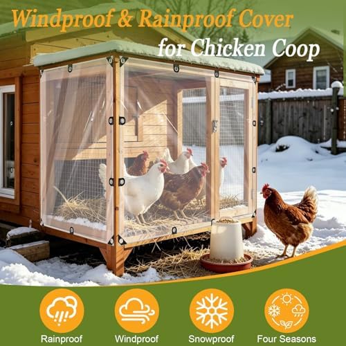 Clear Tarps Heavy Duty Waterproof - 8x10ft Clear Plastic Tarp with Grommets T...