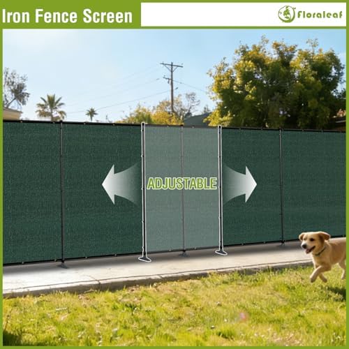 6'x12' Privacy Fence Sets with Iron Poles Outdoor Mesh Shade Net Cove...