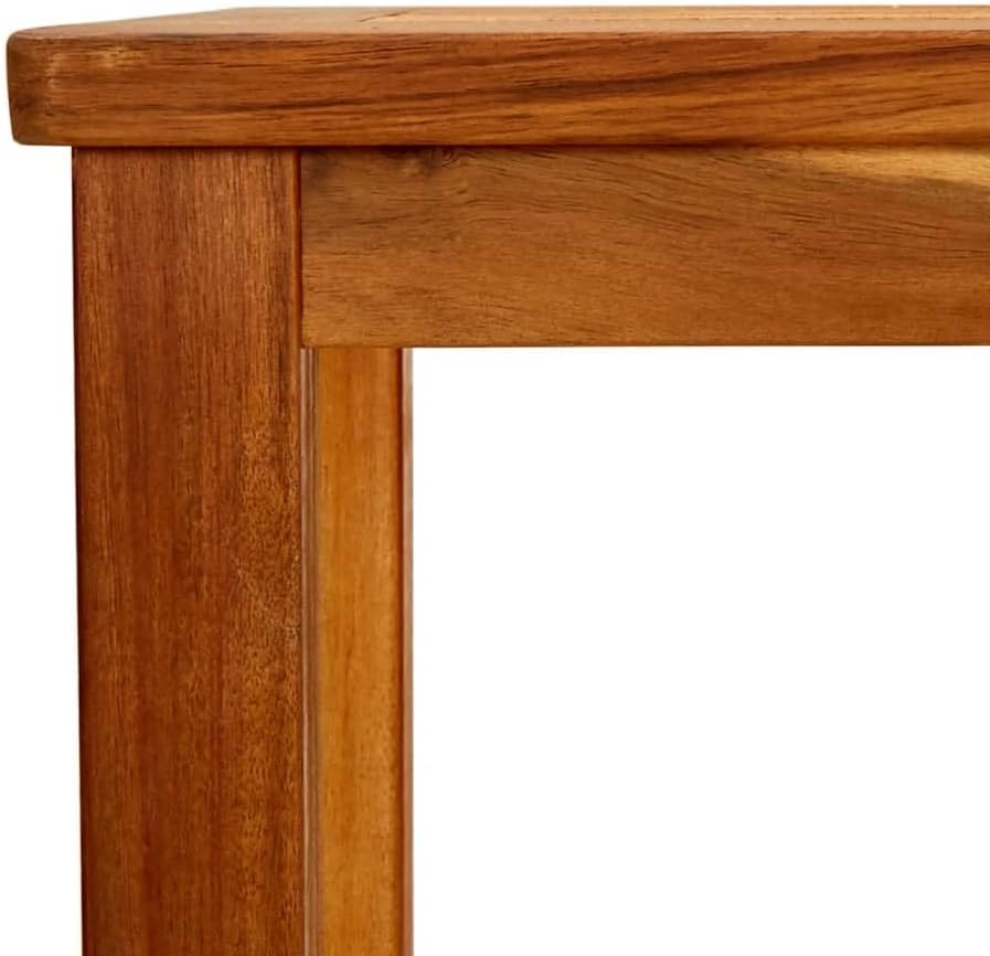 vidaXL Solid Acacia Wood Patio Console Table - 31.5"x13.8"x29.5&quo...