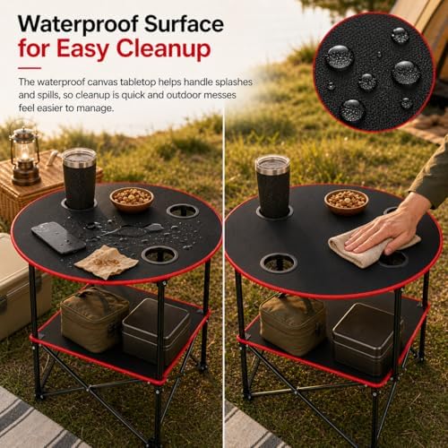 Portable Camping Table Folding Picnic Tables Lightweight Folding Table Waterp...