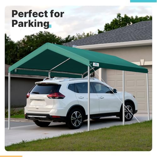 ADVANCE OUTDOOR Adjustable 10x15 ft Heavy Duty Carport Car Canopy Garage Boat...